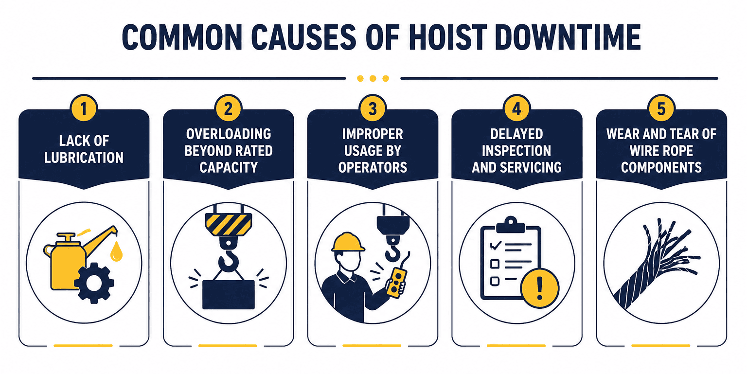 Common Causes of Hoist Downtime in Malaysia